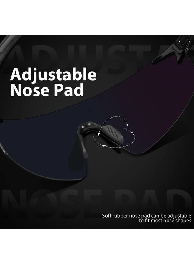 نظارات كابفو للدراجات الهوائية للجنسين إطار TR90 خفيف الوزن عدسات برتقالية زاهية وسادات أنف قابلة للتعديل - Image 5